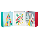 17" Assorted Mod Designs 3-Pack XXL Christmas Gift Bags