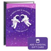 Love You to the Moon and Back Gift Card Greeting Romantic Birthday Card