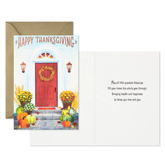Autumn Front Door Thanksgiving Cards, Pack of 10