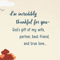 Humbled and Blessed Religious Thanksgiving Card for Wife