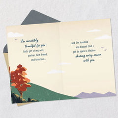 Humbled and Blessed Religious Thanksgiving Card for Wife