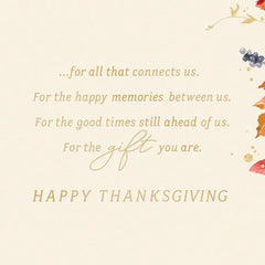 We're Giving Heartfelt Thanks for You Thanksgiving Card