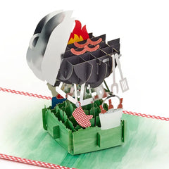 Just for You BBQ Grill 3D Pop-Up Birthday Card
