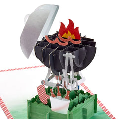 Just for You BBQ Grill 3D Pop-Up Birthday Card
