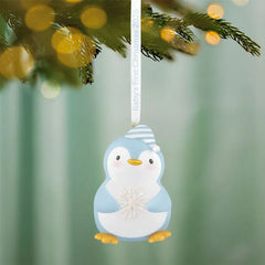 Baby Boy's First Christmas Penguin 2026 Ornament