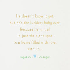 Luckiest Baby Ever New Baby Card for Boy