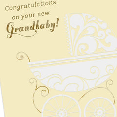 Baby Carriage New Baby Card for Grandparents