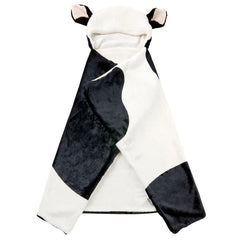 Baby Cow Hooded Blanket With Pockets
