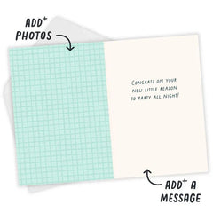 Party at My Crib Funny Custom New Baby Card