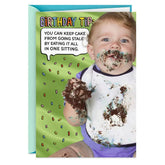 Eat Your Cake Funny Birthday Card