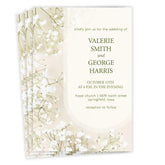 Elegant Baby's Breath Flat Wedding Invitation