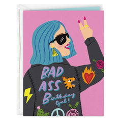 Bad Ass Birthday Girl Birthday Card