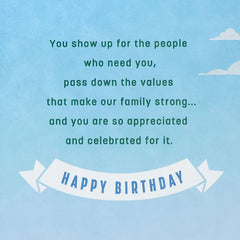 You Make Our Family Strong Birthday Card for Grandpa