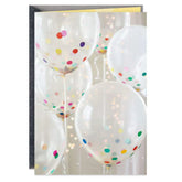 Balloons Filled With Confetti Blank Card