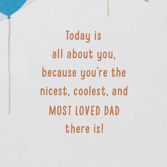 The Nicest, Coolest, Most Loved Dad Pop-Up Birthday Card for Dad