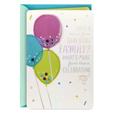 Celebrating You Sequin Balloons Birthday Card for Family