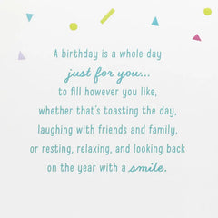 Celebrating You Sequin Balloons Birthday Card for Family