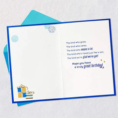 Loved Just Like a Son Birthday Card for Son-in-Law