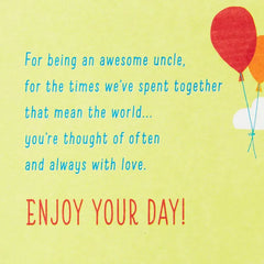You're An Awesome Uncle Birthday Card