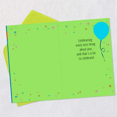 Celebrating Every Nice Thing About You Birthday Card