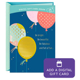 Be Bright, Be Beautiful, Be You Gift Card Greeting Birthday Card