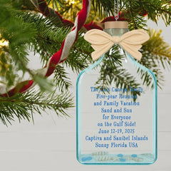 A Day at the Beach Personalized Ornament, Custom Text