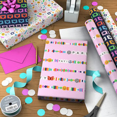 Focus on Fun 3-Pack Assorted Wrapping Paper Roll Bundle, 75 sq. ft. total