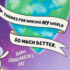 You Make the World Heart-Shaped Pop-Up Grandparents Day Card for Nana