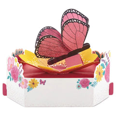Beautiful Day Butterfly and Flowers 3D Pop-Up Card