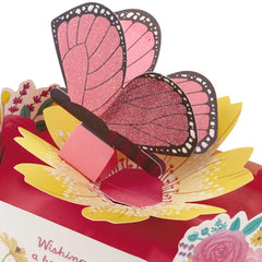 Beautiful Day Butterfly and Flowers 3D Pop-Up Card