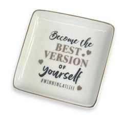 History & Heraldry Become the Best Version Trinket Dish, 3.5"