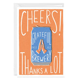 Cheers Beer Can Fun Custom Thank-You Card