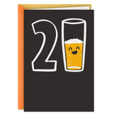 Don't Settle for Half-Glassed Funny 21st Birthday Card