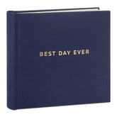 Best Day Ever Gold on Navy Linen Photo Album