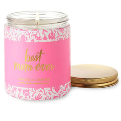 Best Mom Ever Dahlia and Jasmine Scented Jar Candle, 7 oz.