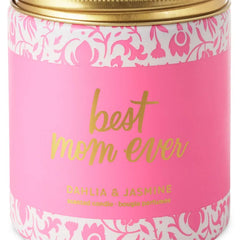 Best Mom Ever Dahlia and Jasmine Scented Jar Candle, 7 oz.