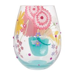 Lolita Best Mom Handpainted Stemless Wine Glass, 20 oz.