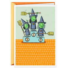 Witches Making the Podium Funny Halloween Card