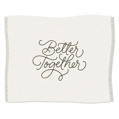 Better Together Embroidered Throw Blanket, 80x60