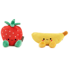 Better Together Strawberry and Banana Magnetic Plush Pair, 5.5"