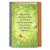 They Know When They're Loved Sympathy Card for Loss of Dog