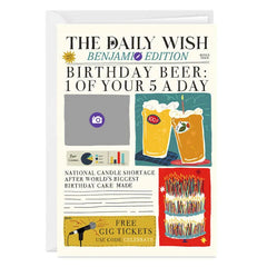 Birthday Beer News Custom Birthday Card