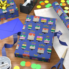 Vanilla-Scented Birthday Cakes Wrapping Paper Roll, 15 sq. ft.