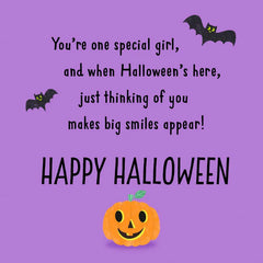 You're One Special Girl Halloween Card for Granddaughter