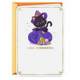 Purr-fect Cutie Cat Halloween Card for Great-Granddaughter