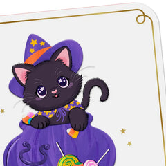 Purr-fect Cutie Cat Halloween Card for Great-Granddaughter