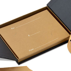 4.5" Black Gift Card Holder Box With Gold Satin Bow