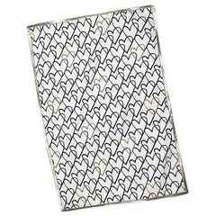 Black and Gold Heart Doodles Tea Towel, 18x24