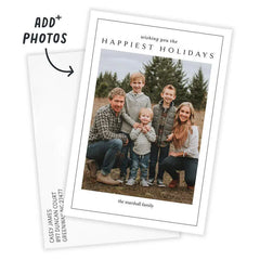 Happiest Wishes Flat Holiday Photo Card