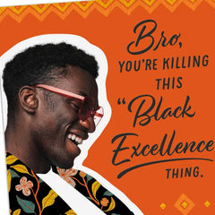 Black Excellence Birthday Card for Him